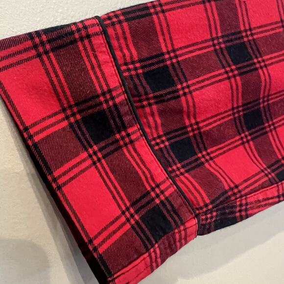 Lauren Ralph Lauren Pajama Set Womens Large Red Flannel Crest‎ Buffalo Plaid - Picture 6 of 15